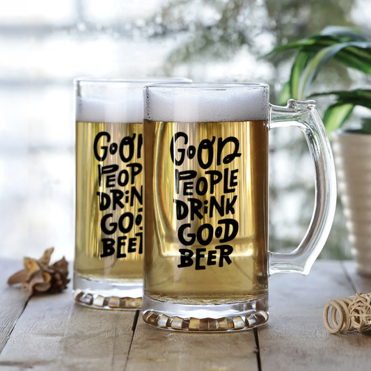 Classic Glass Beer Mug | Personalized Beer Mug