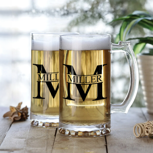 Custom Beer Mugs | Personalized Glass Mugs | Ideal Gift for Beer Lovers