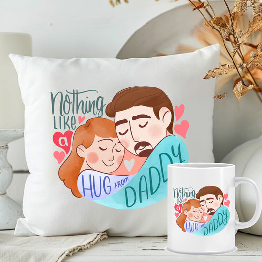 Sentimental Father's Day Cushion with Mug from Daughter | Father's Day Gift Online | MugDog