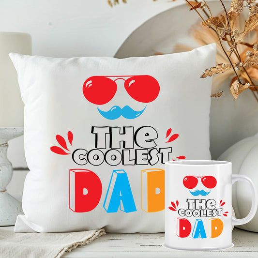 Mug and Cushion Combo for Father | Gift Hamper for Papa | MugDog