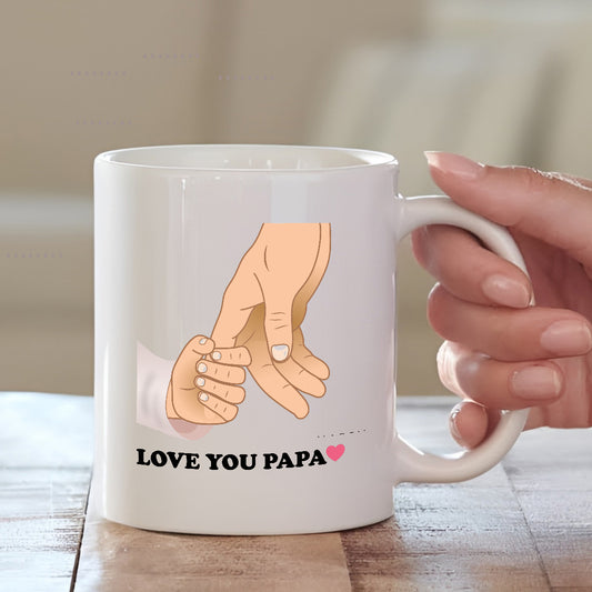 Love You Papa Cushion with Mug | Gift Combo Set for Dad | MugDog