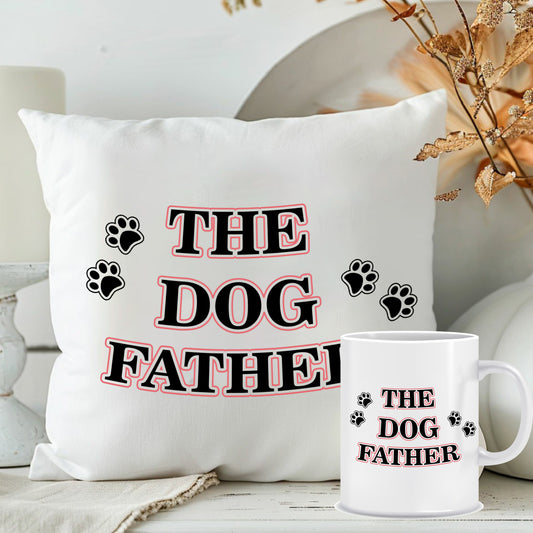 Printed Cushion & Mug for Father's Day | Combo Set for Pet Lover| MugDog