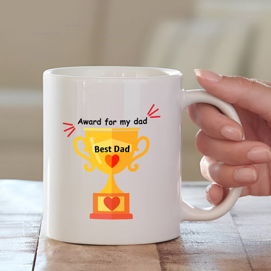 Best Dad Award Cushion with Mug | Best Combo Set Gift for Dad| MugDog