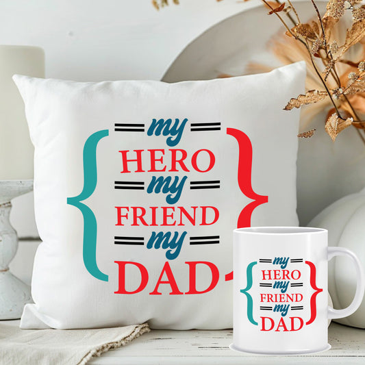 Quoted Cushion Mug Combo for Dad | Unique Gift for Fathers | MugDog