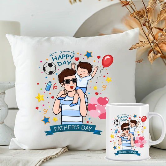 Happy Father's Day Cushion with Filler | Best Gift for Father| MugDog