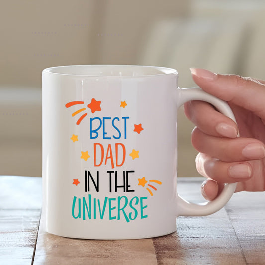 Best Dad In The Universe Quoted Cushion & Mug Combo | Present Ideas for Father | MugDog