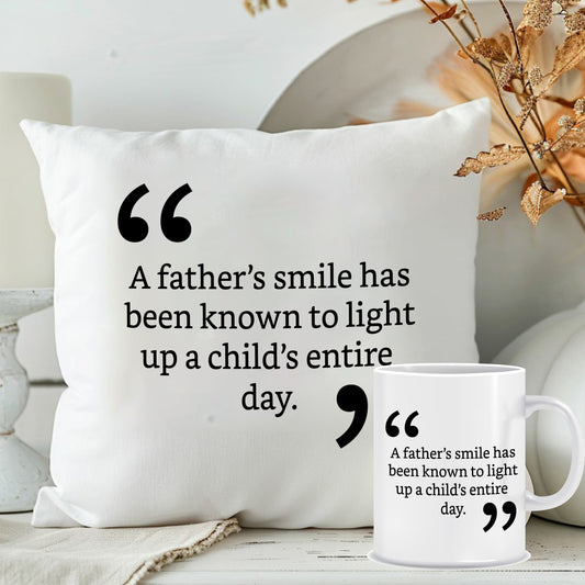 Quoted Cushion & Mug Combo For Dad | Gift for Father's Day | MugDog