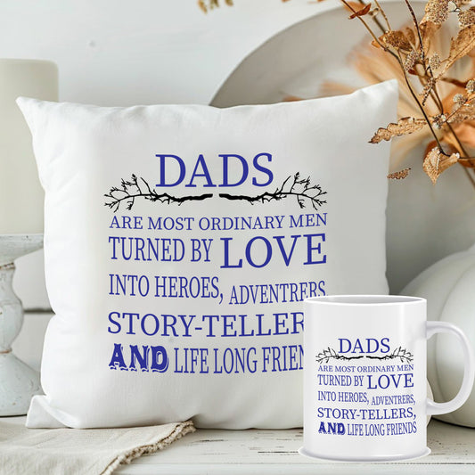 Father's Day Personalised Cushion with Mug Combo | Best Fathers Day Gifts | MugDog