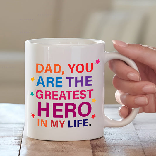 Personalised Father's Day White Cushion with Mug | Father's Day Gifts Combo Online | MugDog
