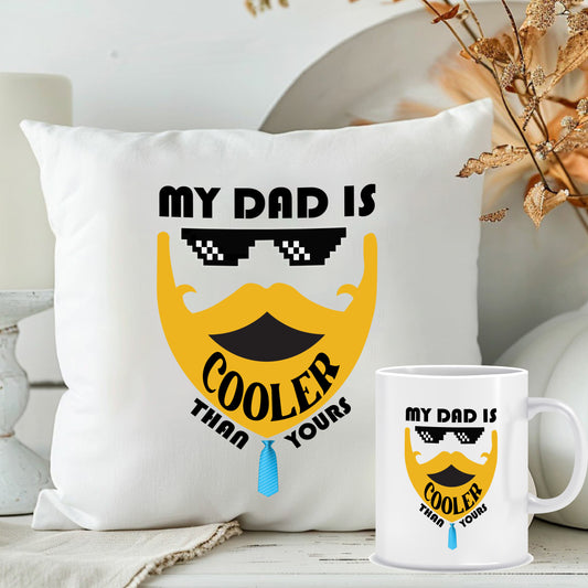 Printed Father's Day Cushion Mug Combo | Combo Sets | MugDog