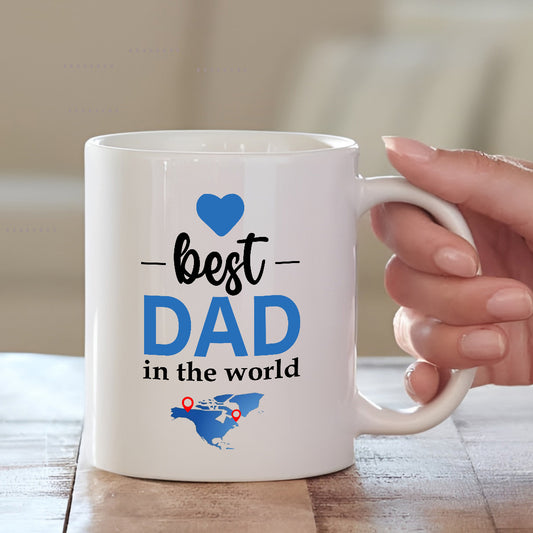 Best Dad in the World Cushion with Mug Combo| Special Father's Day Gift Ideas | MugDog