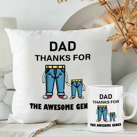 Thank You Dad Cushion & Mug Combo Set | Father's Day Gift Ideas | MugDog
