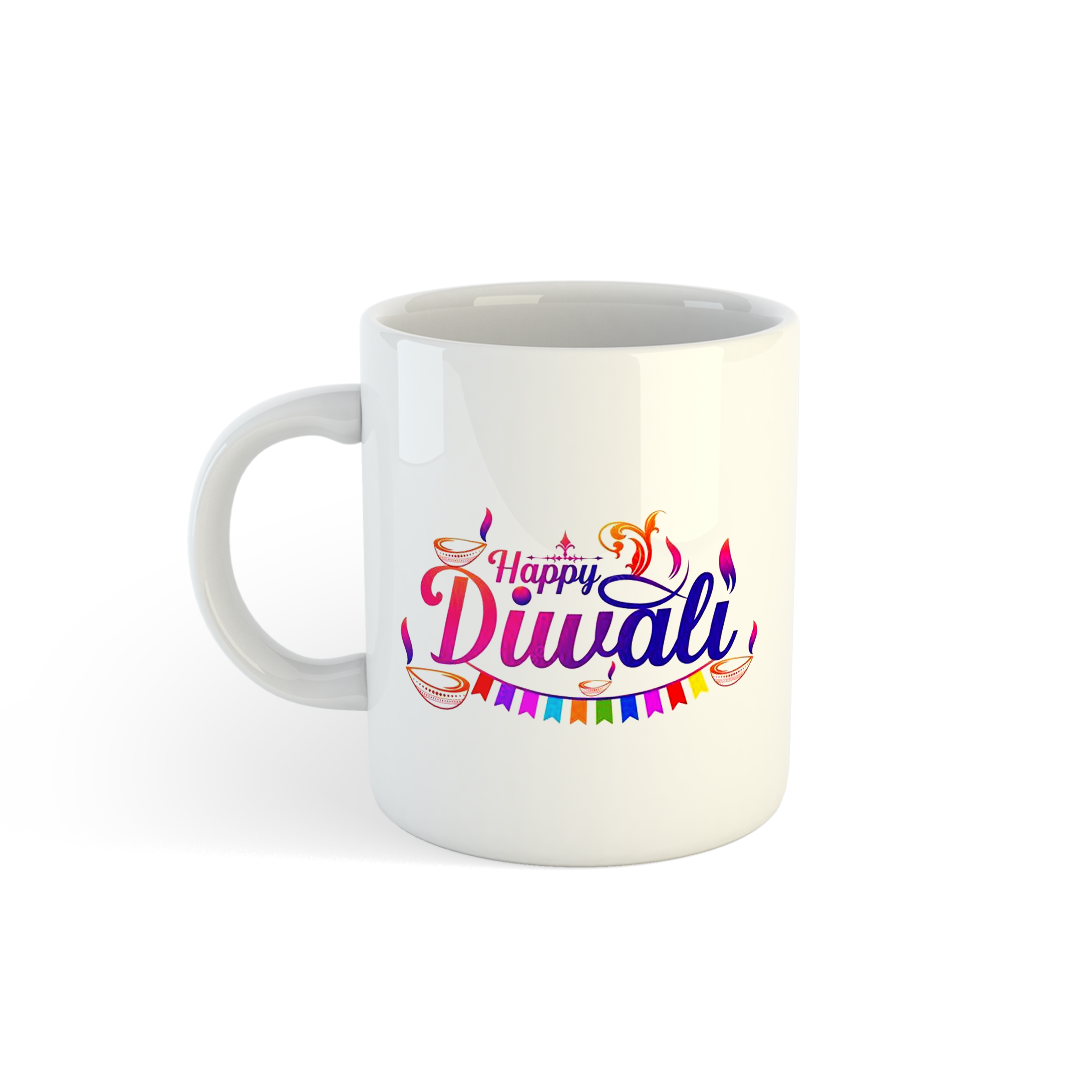 Diwali Mug | Colorful Motifs Mug | Perfect Festival Gifts