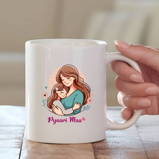 Pyaari Maa Ceramic Coffee Mug for Mother | Mother's Day Gift
