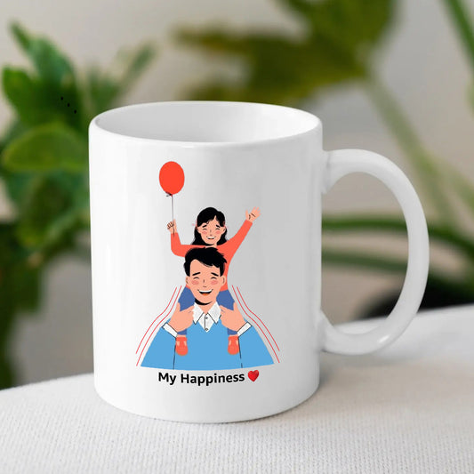 White Ceramic Coffee Mug for Dad | Personalised Gifts for Father| MugDog