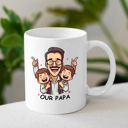 Personalised Father's Day White Mug | Present Ideas for Father | MugDog