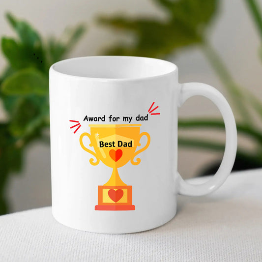 Best Dad Award Coffee Mug | Father's Day Personalised Mug | MugDog