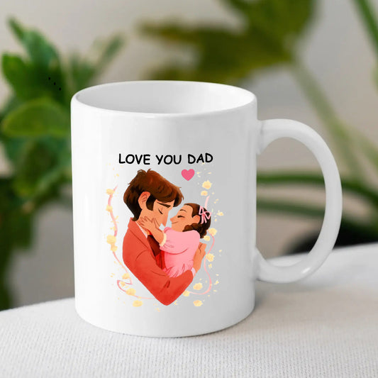 LOVE YOU DAD Mug from Daughter | Personalised Gift for Father | MugDog