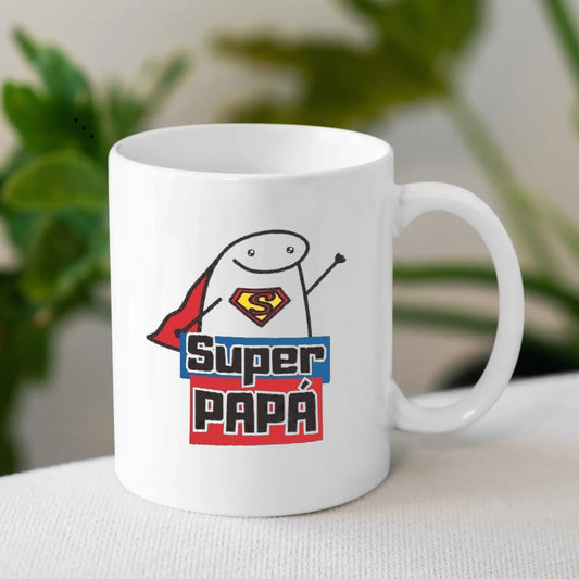 Super Papa Printed White Ceramic Mug | Coffee Mug Gift for Father's Day 2025 | MugDog