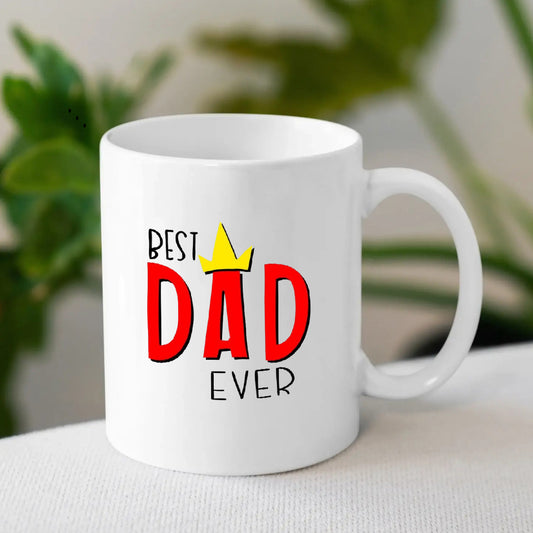 Best Dad Ever Printed Ceramic Mug | Celebrate Fatherhood | MugDog