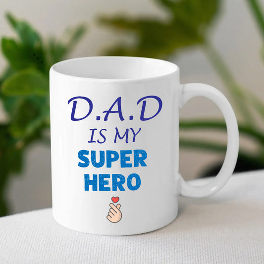 Dad is My SuperHero Coffee Mug |  Father's Day Gift | MugDog
