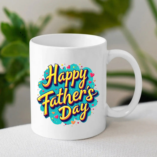 Happy Father's Day Ceramic Coffee Mug | Sentimental Gift for Dad | MugDog