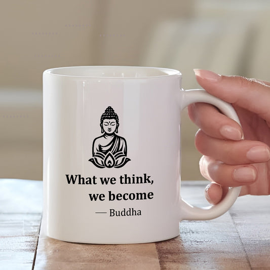 Printed Buddha Ceramic Mug | Buddha Mug | MugDog