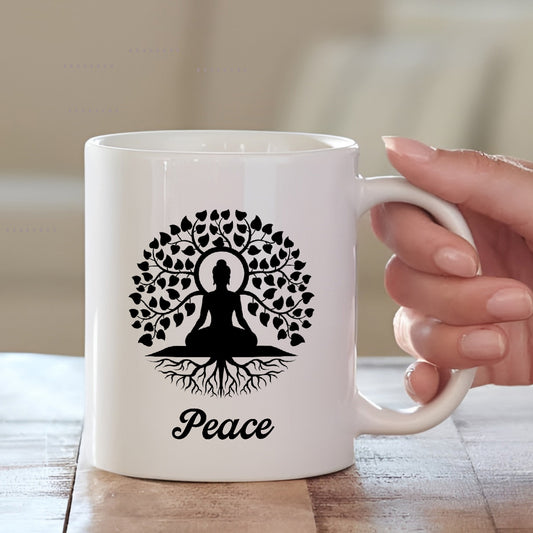 Peaceful Buddha Ceramic Mug | Peaceful Gift Ideas | MugDog