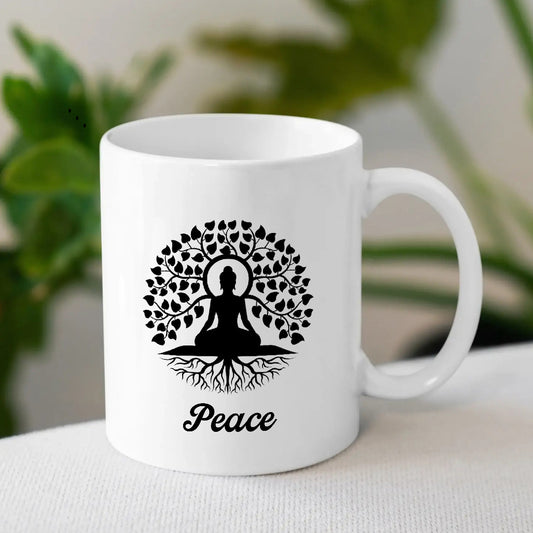 Peaceful Buddha Ceramic Mug | Peaceful Gift Ideas | MugDog