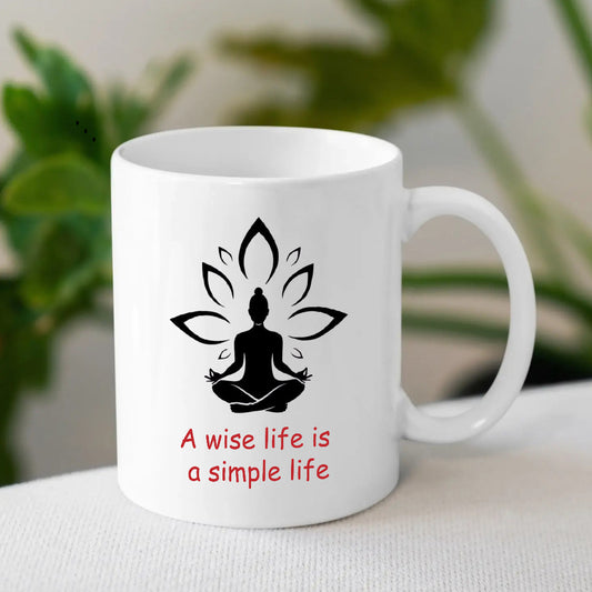 Quoted Ceramic Buddha Mugs | Spiritual Coffee Mug | MugDog