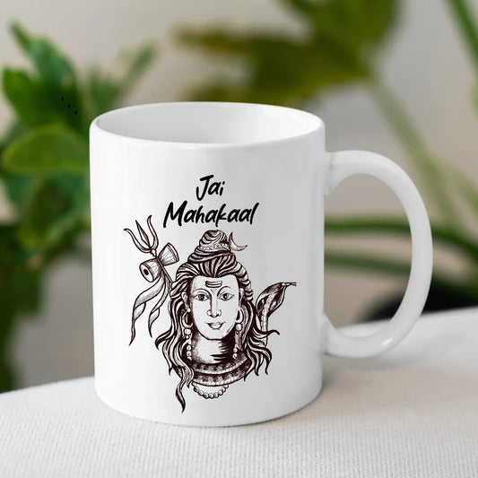Jai Mahakaal Ceramic Coffee Mugs | Spiritual Ceramic Mugs | MugDog