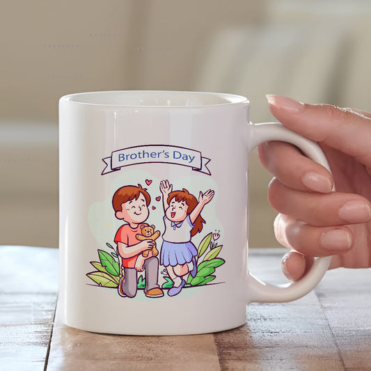 Brother Sister Coffee Mug | White Ceramic Coffee Mug | MugDog