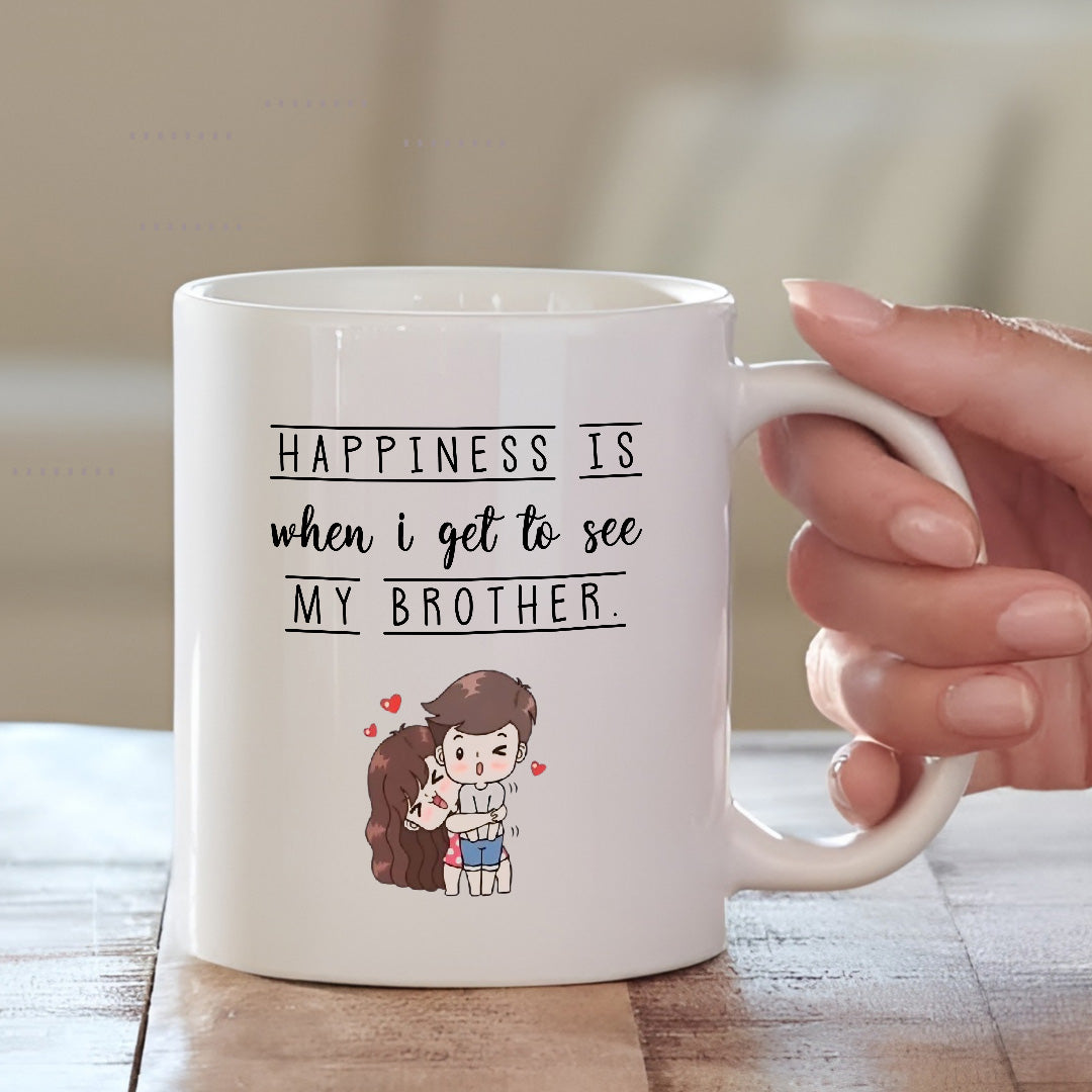 Brother Mug with Custom Quote – Personalized Coffee Mug for Brother