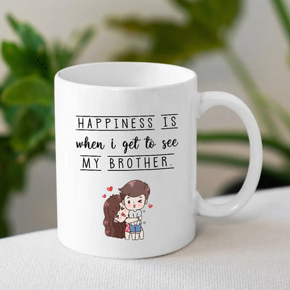 Brother Mug with Custom Quote – Personalized Coffee Mug for Brother