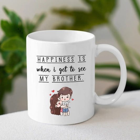 Brother Mug with Custom Quote – Personalized Coffee Mug for Brother