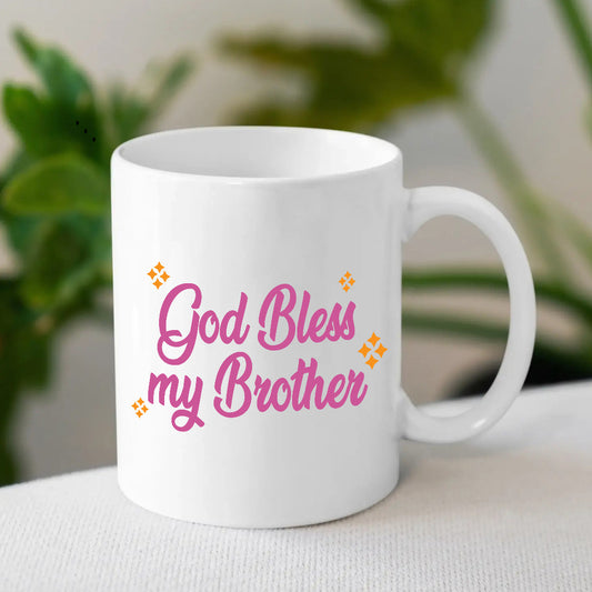God Bless My Brother Mug – Spiritual & Loving Gift for Brother