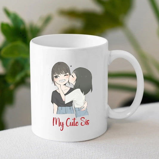 My Cute Sister Print Mug – Adorable Gift for Your Little Sister