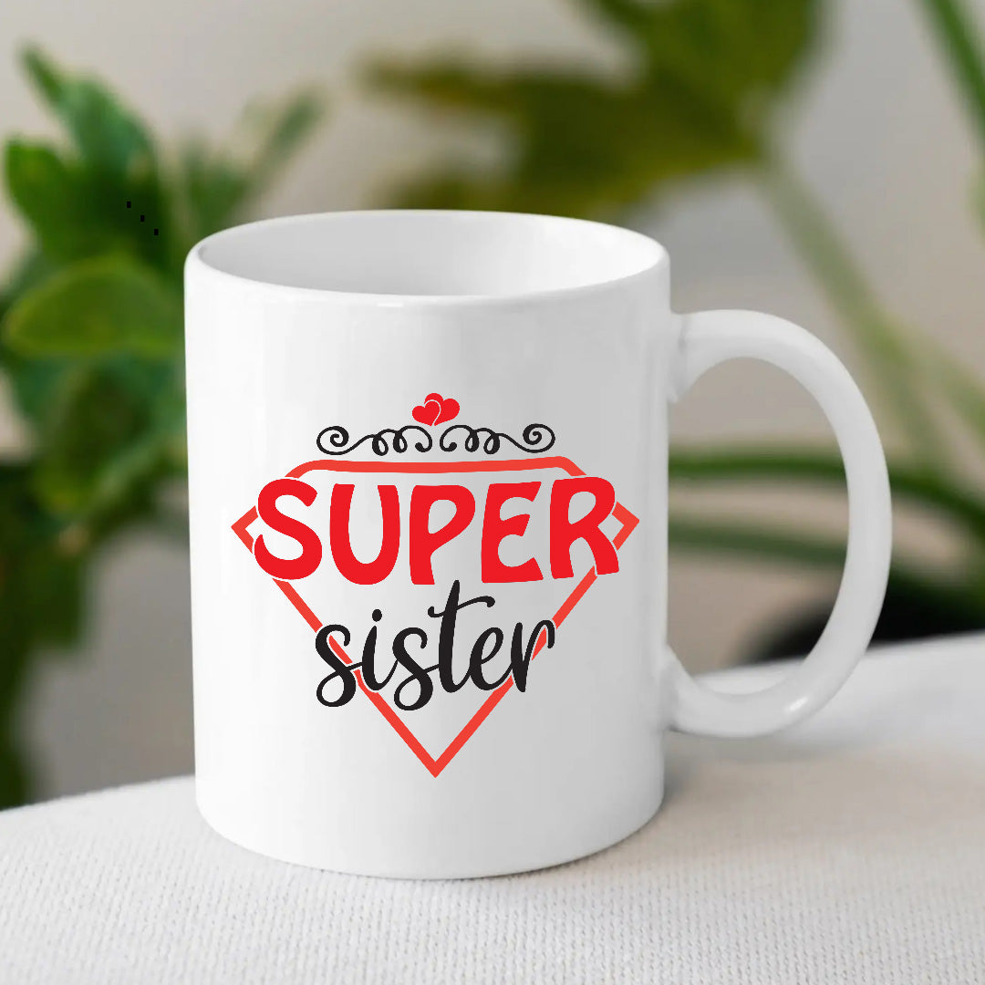 Personalized Super Sister Mug – Rakhi 2025 Special