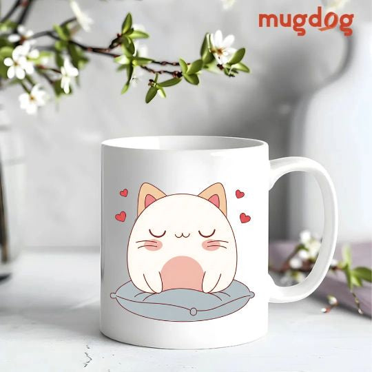 Cute Sleeping Cat Ceramic Coffee Mug Mugdog
