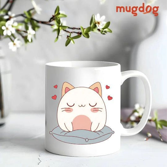 Cute Sleeping Cat Ceramic Coffee Mug Mugdog