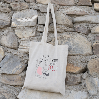 Cute Cat Illustration Tote Bag | Adorable Canvas Bag for Cat Lovers