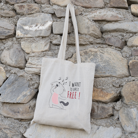 Cute Cat Illustration Tote Bag | Adorable Canvas Bag for Cat Lovers