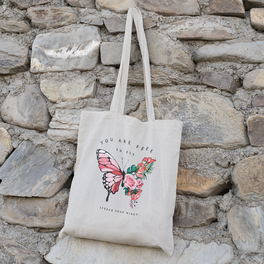 Butterfly Design Tote Bag | Eco-Friendly Canvas Tote Bag