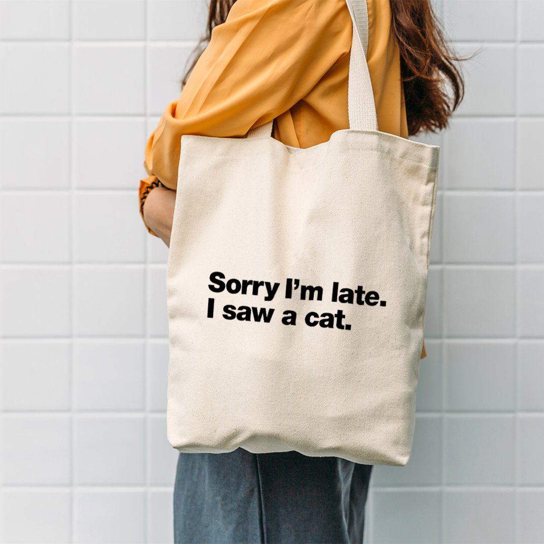 Cat Lover's Tote Bag | Purr-fect Quote Bag