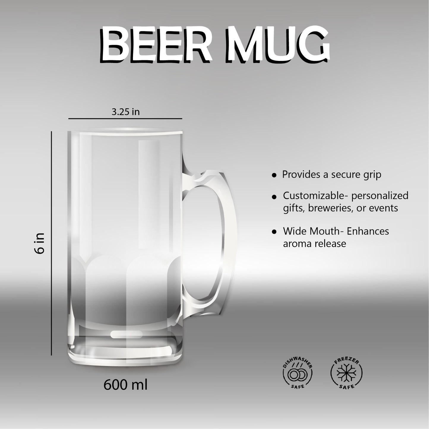Printed Hero Personalised Beer Mug | Personalised Gifts for Father | MugDog