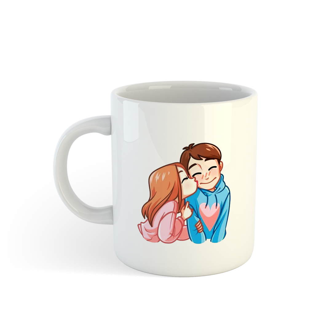 Couple Kiss Mugs | Romantic Personalized Mugs for Couples