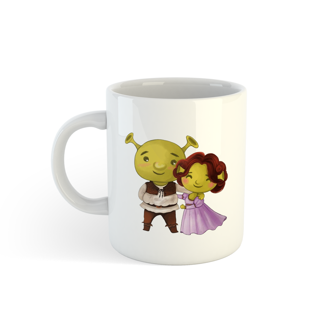 Shrek Couple Mugs | Fun and Quirky Mug Set for Shrek Lovers