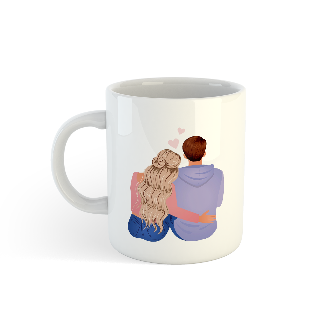 Custom Couple Mugs | Cute Couple Hug Mugs