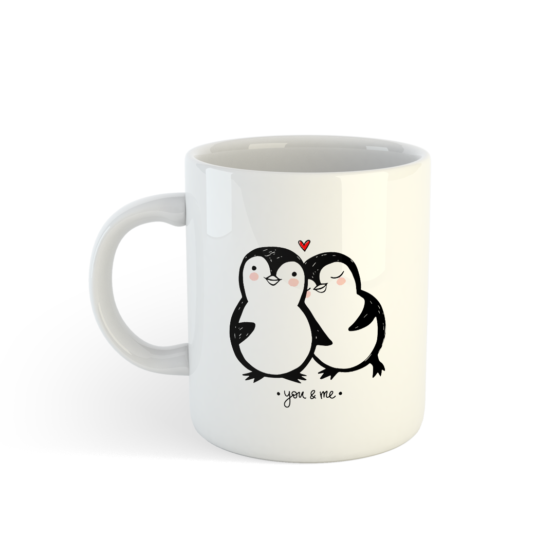 Penguin Couple Mugs | Adorable Gift for Lovebirds