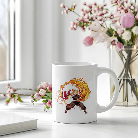 MUGDOG Kyojuro Rengoku Printed Ceramic Coffee Mug